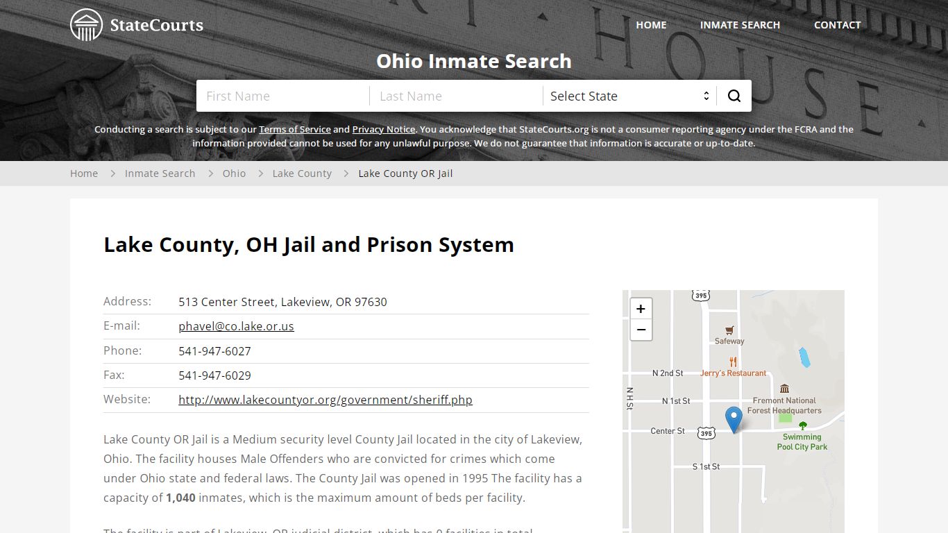 Lake County OR Jail Inmate Records Search, Ohio - StateCourts